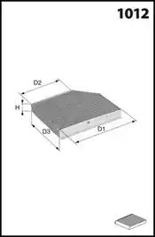 Фільтр, повітря у салоні EKR7335 MECAFILTER