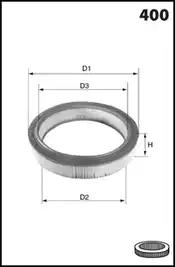 Повітряний фільтр EL3001 MECAFILTER