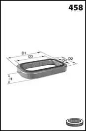 El9007 фільтр повітря  аналогwa6013/lx558 EL9007 MECAFILTER