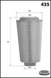 Повітряний фільтр EL9113 MECAFILTER