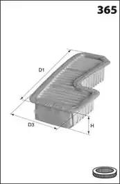 Повітряний фільтр ELP9066 MECAFILTER