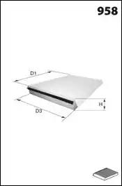 Фільтр, повітря у салоні ELR7058 MECAFILTER