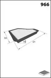 Фільтр, повітря у салоні ELR7081 MECAFILTER
