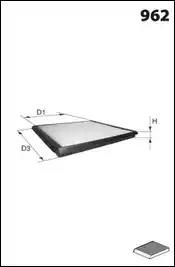 Фільтр, повітря у салоні ELR7093 MECAFILTER