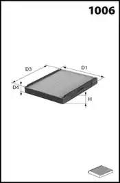 Фільтр, повітря у салоні ELR7196 MECAFILTER