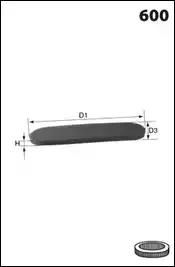 Фільтр, повітря у салоні ELR7310 MECAFILTER