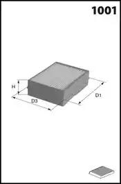 Фільтр, повітря у салоні ELR7518 MECAFILTER