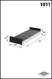 Фільтр, повітря у салоні ELR7522 MECAFILTER