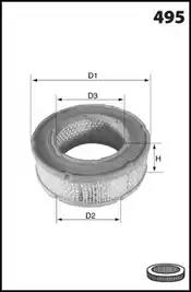 Фільтр повітря, вхідне повітря компресора FA3287 MECAFILTER