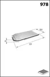 Фільтр, повітря у салоні JKR7066 MECAFILTER