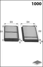 Фільтр, повітря у салоні JLR7253 MECAFILTER