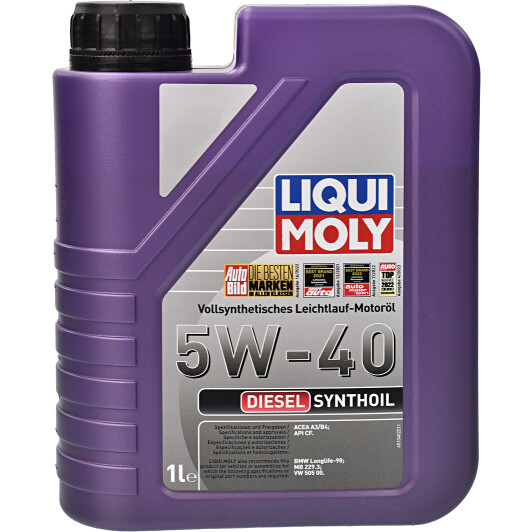Моторна олива liqui moly diesel synthoil, 5w-40, 1л 1340 LIQUI MOLY