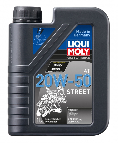 Олива моторна мінеральна motorbike 4t 20w-50 street 1л 1500 LIQUI MOLY