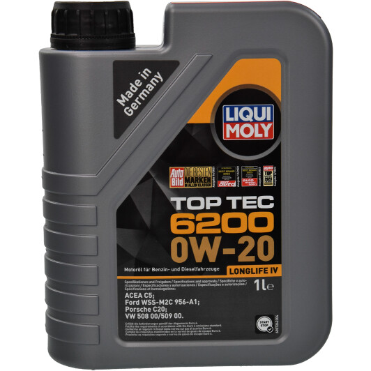 Олива моторна top tec 6200 0w-20 1л 20787 LIQUI MOLY