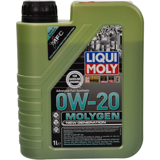 Олива моторна molygen new generation 0w-20 1л 21356 LIQUI MOLY