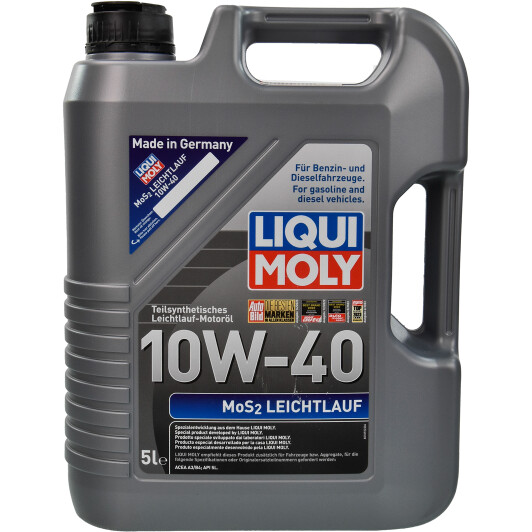 Олива моторна mos2-leichtlauf 10w-40 5л 2184 LIQUI MOLY