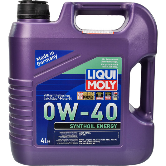 Олива моторна synthoil energy 0w-40 4л 2451 LIQUI MOLY