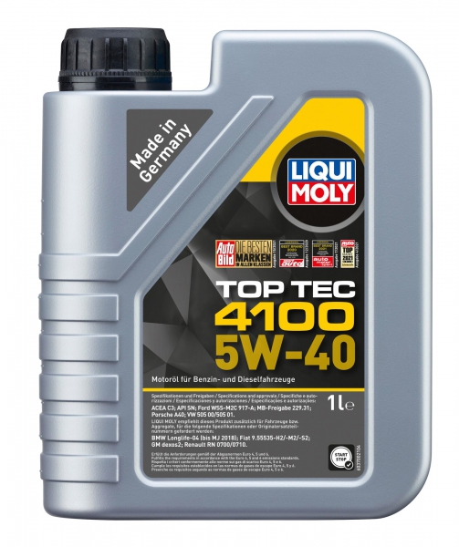 Моторна олива liqui moly top tec 4100, 5w-40, 1л 7500 LIQUI MOLY