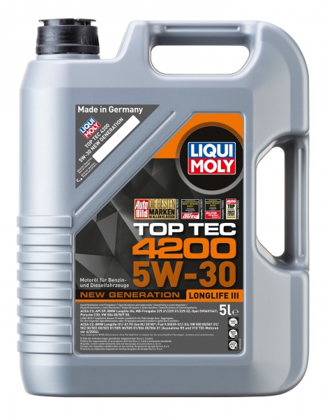 Моторна олива liqui moly top tec 4200, 5w-30, 5л 7661 LIQUI MOLY