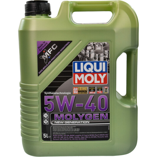   олива моторна molygen new generation 5w-40 5л 8536 LIQUI MOLY