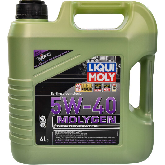 Олива моторна molygen new generation 5w-40 4л 8578 LIQUI MOLY