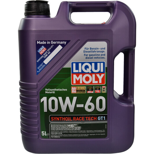 Олива моторна synthoil race tech gt1 10w-60 5л 8909 LIQUI MOLY