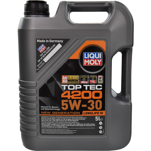 Олива моторна top tec 4200 5w-30 new generation 5л 8973 LIQUI MOLY