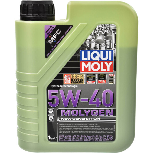 Моторна олива liqui moly molygen new generation, 5w-40, 1л 9053 LIQUI MOLY