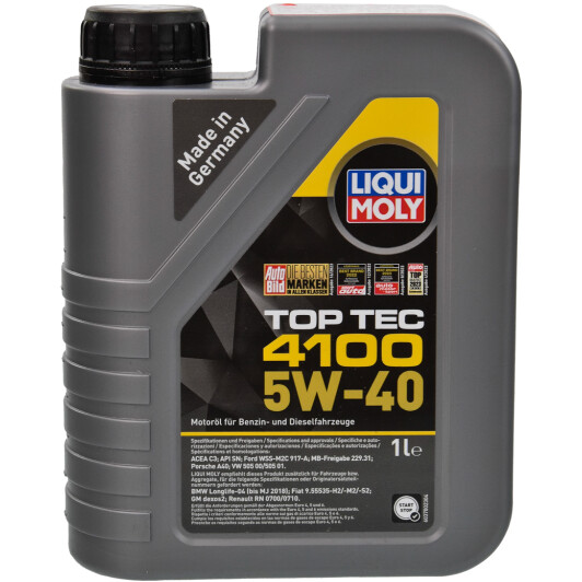 Олива моторна top tec 4100 5w-40 1л 9510 LIQUI MOLY