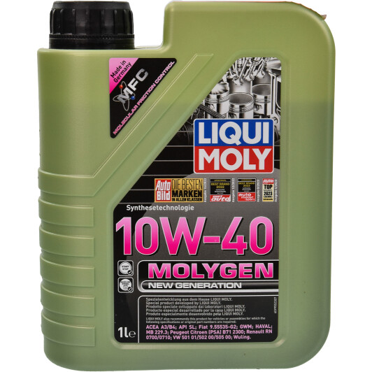 Олива моторна molygen new generation 10w-40 1л 9955 LIQUI MOLY