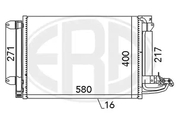 Радіатор кондиціонера  era 667003 667003 ERA