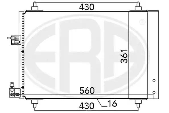 Радіатор кондиціонера  era 667039 667039 ERA