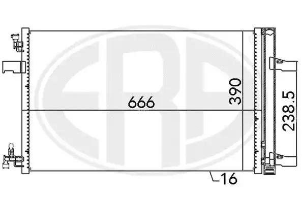 Радіатор кондиціонера  era 667053 667053 ERA