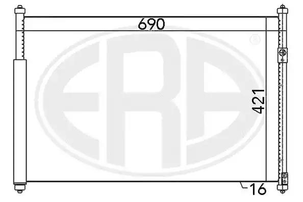 Радіатор кондиціонера  era 667080 667080 ERA