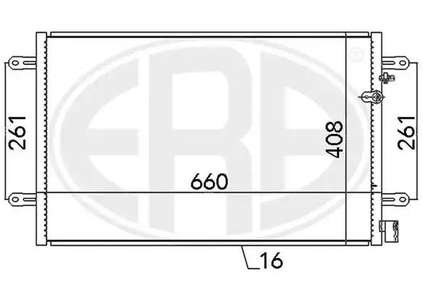 Радіатор кондиціонера  era 667086 667086 ERA