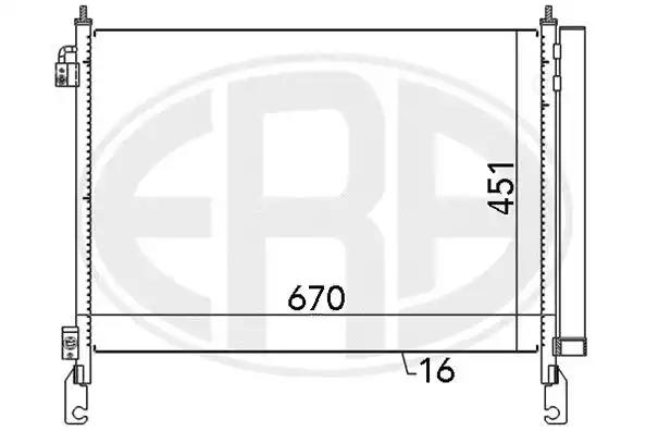 Радіатор кондиціонера  era 667147 667147 ERA