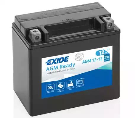 Аккумулятор мото exide agm 12v/12ah/200a l+ 150х90х145 AGM1212 EXIDE
