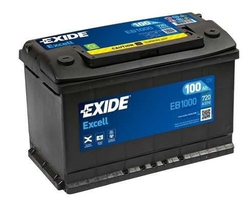 Акумулятор 100ah-12v exide excell 315х175х205ren720 EB1000 EXIDE