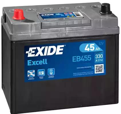 Акумулятор 45ah-12v exide excell 234х127х220 l en330 азія EB455 EXIDE