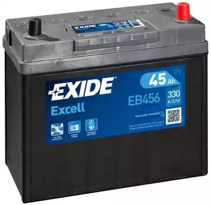 Акумулятор 45ah-12v exide excell237х127х227ren330 азія тонк.клеми EB456 EXIDE