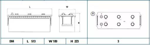 Акумулятор 140ah-12v exide start pro 513х189х223 полярність зворотна 3... EG1403 EXIDE