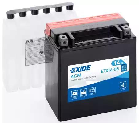 Акумулятор 14ah-12v exide etx16-bs 150х87х161 l en215 ETX16BS EXIDE
