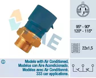 Термовимикач, вентилятор радіатора 38235 FAE