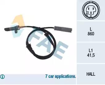 Датчик, кількість обертів колеса 78009 FAE