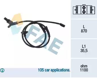 Датчик частота вращения колеса 78015 FAE