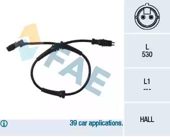 Датчик частота вращения колеса 78099 FAE
