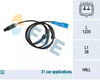Датчик, кількість обертів колеса 78233 FAE