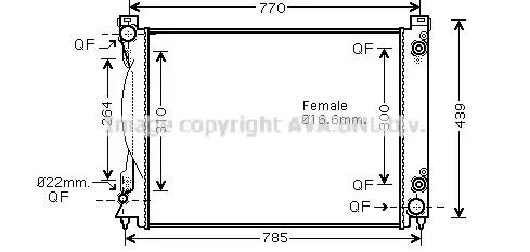 Радіатор охолодження a6 24/30/32 at +-ac 04-вир-во ava AI2231 AVA