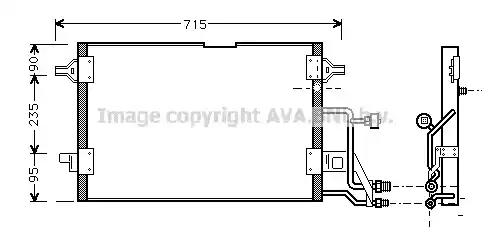 Ava vw радіатор кондиціонера конденсатор без осушувача ... AI5116 AVA