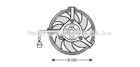 Ava vw вентилятор радіатора без дифузора audi a4/6/8 passat skoda... AI7510 AVA QUALITY COOLING